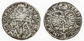 BOHEMIA: SCHLICK: Heinrich IV, 1612-1650, AR 3 kreuzer, 1638, KM-6, some oxidation, cleaned, VF, R. 

Estimate: USD 80 - 110