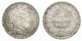 FRANCE: Louis Philippe I, 1830-1848, AR 5 francs, 1831-B, KM-745.2, one-year type, lightly toned, EF.

Estimate: USD 90 - 110
