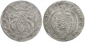 GLÜCKSTADT: Christian V, 1670-1699, AR krone, 1693, KM-77.1, Hede-125A, broach mount well removed, especially on right of reverse, still quite attract...