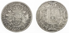 BRAZIL: João VI, 1818-1822, AR 960 reis, 1820-R, KM-326.1, struck over a Potosí 8 reales (mintmark at reverse 3h), choice VF.

Estimate: USD 60 - 80...
