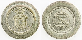 BRAZIL: AR 2000 reis (9.60g), [1]949, as Bruce-XCC3.2, Fourth Centennial of Sao Paulo and SANPEX Numismatic Exposition, Type III counterstamp on (1886...