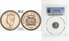 DOMINICAN REPUBLIC: 10 centavos, 1987, KM-60, PCGS graded Specimen 66, ex King's Norton Mint Collection. 

Estimate: USD 100 - 130