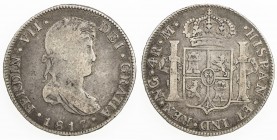 GUATEMALA: Fernando VII, 1808-1821, AR 4 reales, 1817-NG, KM-68, assayer M, weak details on center of portrait, Fine to VF.

Estimate: USD 110 - 150