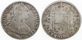 MEXICO: Carlos IV, 1788-1808, AR 8 reales, 1795-Mo, KM-109, assayer FM, several small chopmarks from various merchants, Fine.

Estimate: USD 50 - 75