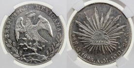MEXICO: Republic, AR 8 reales, 1896-Mo, KM-377.10, assayer AM, lustrous, NGC graded MS61.

Estimate: USD 100 - 130
