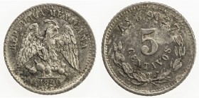 MEXICO: Republic, AR 5 centavos, 1890-As, KM-398, assayer L, better date, toned, About Unc.

Estimate: USD 100 - 130