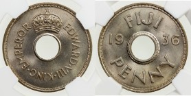 FIJI: Republic, penny, 1936, KM-6, one-year type of Edward VIII, bright luster, a superb example! NGC graded MS66.

Estimate: USD 45 - 55