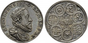 RÖMISCH-DEUTSCHES REICH. Habsburg. Rudolph II (1576-1612). Auf den Reichstag in Regensburg. Silbermedaille (1589) von V. Maler (Nürnberg)