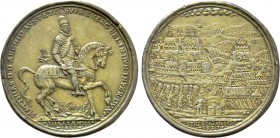 RÖMISCH-DEUTSCHES REICH. Habsburg. Rudolph II (1576-1612). Auf die Einnahme von Gran / Esztergom. Silbermedaille (1601) von M. Sock