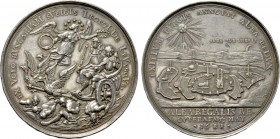 RÖMISCH-DEUTSCHES REICH. Habsburg. Leopold I (1657-1705). Auf die Eroberung der Festung Stuhlweißenburg von den Türken. Silbermedaille (1688) von P.H....
