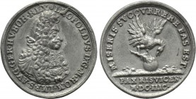 RÖMISCH-DEUTSCHES REICH. Habsburg. Leopold I (1657-1705). Auf den Frieden von Rijswijk. Silberne Miniaturmedaille (1697)