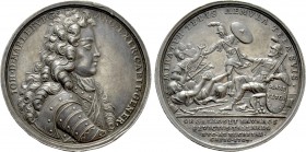 RÖMISCH-DEUTSCHES REICH. Habsburg. Leopold I (1657-1705). Auf die Schlacht bei Höchstädt und Blindheim sowie die Gefangennahme Marschall Tallards. Sil...