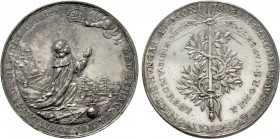 RÖMISCH-DEUTSCHES REICH. Habsburg. Joseph I (1705-1711). Auf seine Krönung zum ungarischen König in Pressburg. Silbermedaille (1687)