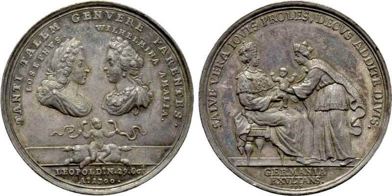 RÖMISCH-DEUTSCHES REICH. Habsburg. Joseph I (1705-1711). Auf die Geburt des Erzh...