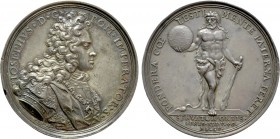 RÖMISCH-DEUTSCHES REICH. Habsburg. Joseph I (1705-1711). Auf den Antritt seines kaiserlichen Amtes. Silbermedaille (1705) von P. H. Müller