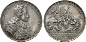 RÖMISCH-DEUTSCHES REICH. Habsburg. Joseph I (1705-1711). Auf die Siege Prinz Eugens in Italien. Silbermedaille (1706) von P. H. Müller
