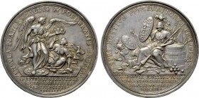 RÖMISCH-DEUTSCHES REICH. Habsburg. Joseph I (1705-1711). Auf die Einnahme von Lille durch Prinz Eugen und den Herzog von Marlborough. Silbermedaille (...