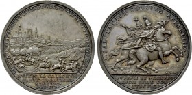 RÖMISCH-DEUTSCHES REICH. Habsburg. Joseph I (1705-1711). Auf den Sieg bei Oudenaarde durch Prinz Eugen und den Herzog von Marlborough. Silbermedaille ...