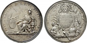 RÖMISCH-DEUTSCHES REICH. Habsburg. Joseph I (1705-1711). Auf den siegreichen Feldzug in Flandern. Silbermedaille (1708) von C. P. Lauffer