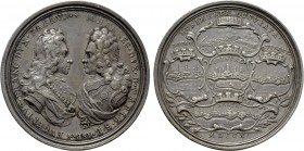 RÖMISCH-DEUTSCHES REICH. Habsburg. Joseph I (1705-1711). Auf die Erfolge von Prinz Eugen und Herzog von Marlborough in Flandern. Silbermedaille (1710)...