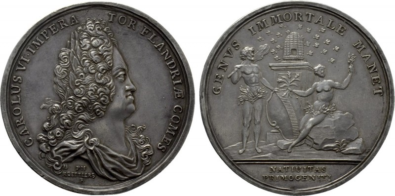 RÖMISCH-DEUTSCHES REICH. Habsburg. Karl VI (1711-1740). Auf die Geburt Erzherzog...
