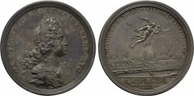 RÖMISCH-DEUTSCHES REICH. Habsburg. Karl VI (1711-1740). Auf die Einnahme von Belgrad unter Prinz Eugen. Silbermedaille (1717) von G. W. Vestner