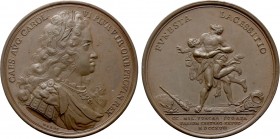 RÖMISCH-DEUTSCHES REICH. Habsburg. Karl VI (1711-1740). Auf die Einnahme von Belgrad unter Prinz Eugen. Bronzemedaille (1717) von C. Wermuth