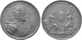 RÖMISCH-DEUTSCHES REICH. Habsburg. Karl VI (1711-1740). Auf die Belagerung und die Eroberung von Belgrad. Zinnmedaille (1717) von D. Warou and B. Rich...