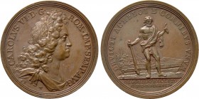 RÖMISCH-DEUTSCHES REICH. Habsburg. Karl VI (1711-1740). Auf die Einnahme von Belgrad unter Prinz Eugen. Bronzemedaille (1740) von G. W. Vestner und P....
