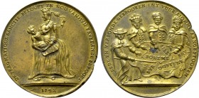 RÖMISCH-DEUTSCHES REICH. Habsburg. Maria Theresia (1740-1780). Spottmedaille auf die Pragmatische Sanktion. Bronzemedaille (1742)
