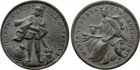 RÖMISCH-DEUTSCHES REICH. Habsburg. Maria Theresia (1740-1780). Spottmedaille. Zinkmedaille (o. J.)