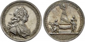 RÖMISCH-DEUTSCHES REICH. Habsburg. Franz I Stephan von Lothringen (1745-1765) Auf seinen Tod. Silbermedaille (1765) von A. Widemann