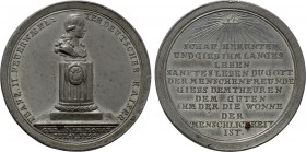 RÖMISCH-DEUTSCHES REICH. Habsburg. Franz I (II) (1792-1835). Auf seine Wahl zum römisch-deutschen Kaiser. Zinnmedaille mit Kupferstift (1792)