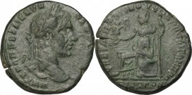 Macrinus (217-218). AE Pentassarion, Moesia Inferior, Nicopolis ad Istrum mint. D/ Head right, laureate. R/ Athena seated left, holding Nike and spear...