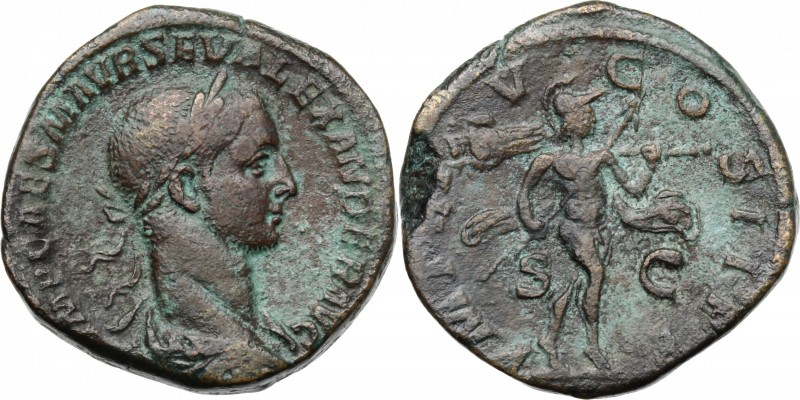 Severus Alexander (222-235 AD). AE Sestertius, 226 AD. D/ Laureate, draped and c...