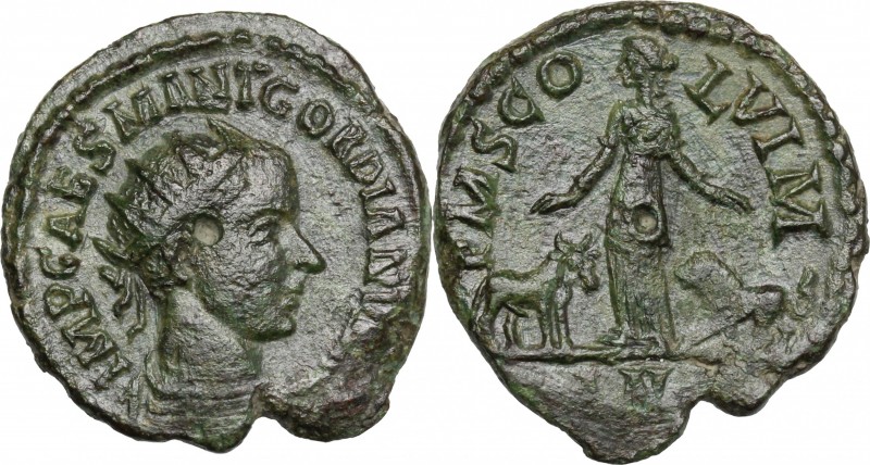 Gordian III (238-244 ). AE 23 mm. Viminacium mint (Moesia Superior). Dated CY 2 ...