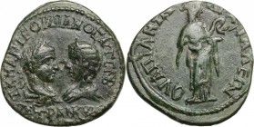 Gordian III (238-244 ) and Tranquillina (died 241 AD). AE 25 mm, Anchialus mint (Thrace). D/ Busts of Gordian, laureate, draped, cuirassed, and Tranqu...