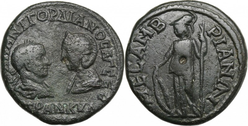 Gordian III (238-244 ) and Tranquillina (died 241 AD). AE Pentassarion, Mesembri...