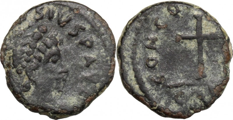 Theodosius II (402-450). AE Minimus, Alexandria mint, 404-406. D/ Bust right, di...