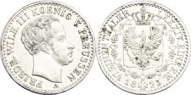 Germany. Friedrich Wilhelm III (1797-1840). AR 1/6 Taler, Berlin mint, 1825. KM 411. AR. g. 5.31 mm. 23.00 VF.