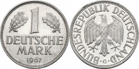 Germany. NI Deutsche Mark 1967 D, Karlsruhe mint. KM 110. Jaeger 385. NI. g. 5.50 mm. 23.50 PROOF.
