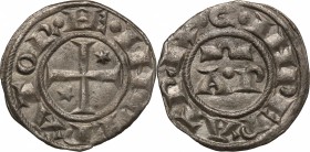 Italy. Enrico VI (1194-1197). BI Denar, Sicily, Brindisi mint. Spahr 30. BI. g. 0.96 mm. 17.00 Toned. About EF.