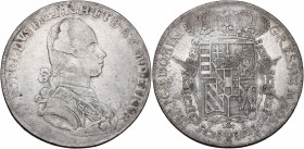 Italy. Leopold II or Peter Leopold (1765-1790). AR Francescone 1777, Florence mint. Dav. 1515. AR. g. 24.67 mm. 40.00 About VF.