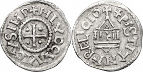 Italy. Louis the Pious (814-840). AR Denier, Milan mint. CNI pl. I, 10. MEC 1, 791/818. MIR 7. AR. g. 1.67 mm. 20.00 Good VF.
