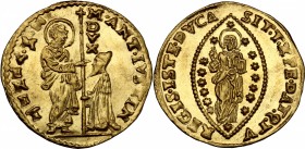 Italy. Marcantonio Giustinian (1684-1688). AV Zecchino, Venice mint. Paol. 1. Fried. 1341. AV. g. 3.50 mm. 22.00 Lustrous. In exceptional state of pre...