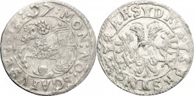 Switzerland. AR 3 Kreuzer, Schaffhausen mint, 1597. HMZ 2-754. AR. g. 2.06 mm. 11.00 About VF.