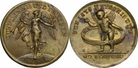 Austria. Franz II/I (1792-1805-1835). AE Medal, 1801. D/ Pax flying left on a terrestrial sphere inscribed EUROPA, head turned back, holding trumpet a...