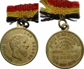 Belgium. Leopold II (1865-1909), King of the Belgians. AE Medal, 1879. D/ Head right. R/ Inscription. AE. g. 4.26 mm. 28.00 With the original loop and...