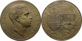 Great Britain. Edward VIII (1894-1972). AE Medal, 1925. D/ Head right. R/ Coats of arms of Great Britain and Argentina. BHM 4201. AE. g. 47.83 mm. 50....