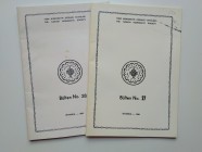 Lot of 2: The Turkish Numismatic Society, Bülten No. 27. 36 pages. Istanbul 1989" Bülten No. 28. 29 pages. Istanbul 1990. About EF.